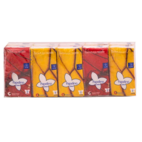 Batistute nazale Papelino Delicat, 2 straturi, 9 bucati/pachet Batistute nazale Papelino Delicat, 2 straturi, 9 bucati/pachet